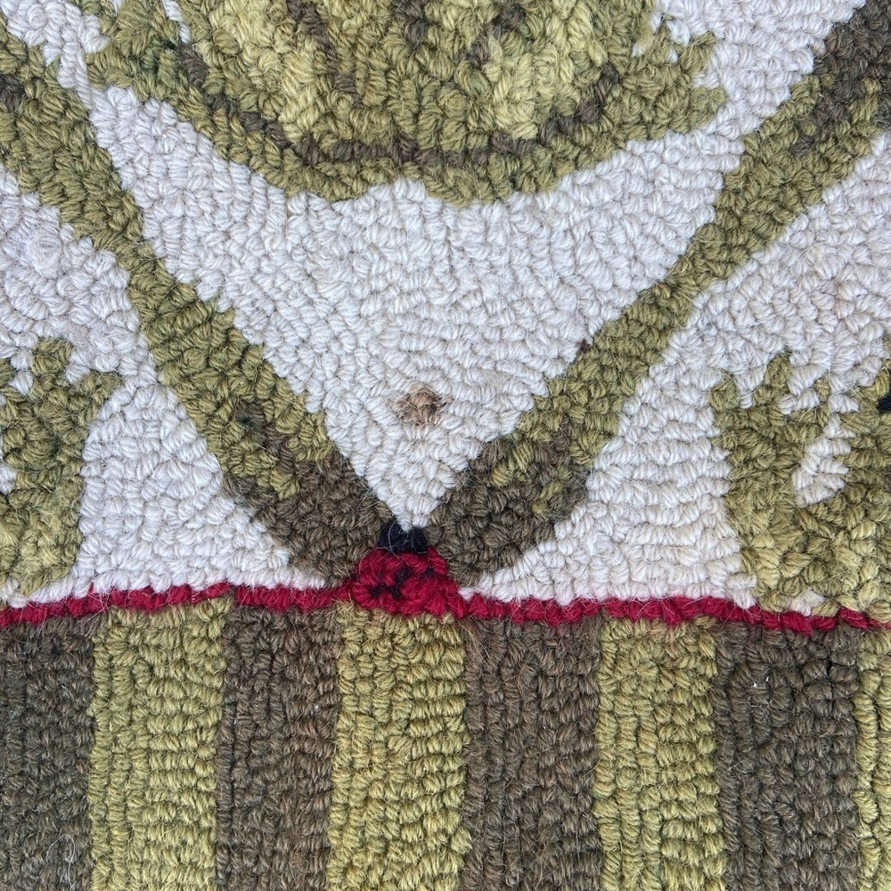Vintage Hooked Rug with Frogs 24”x36” - Picture 3 of 7